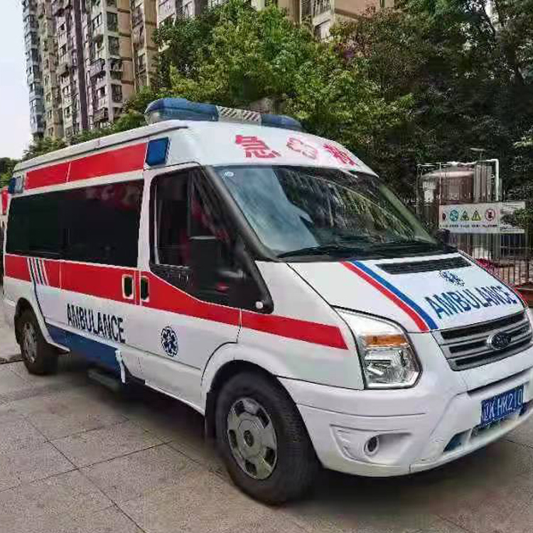 天安乡长途救护车护送病人返乡